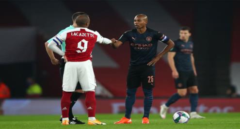 بمشاركة النني.. مانشستر سيتي يكتسح أرسنال ويطيح به من كأس كاراباو